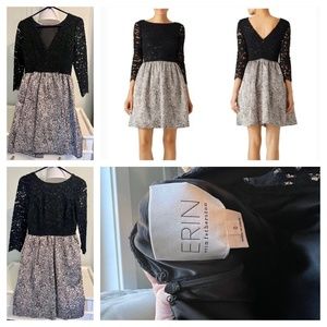 Erin Fetherston  black lace and gold dress, EUC, size 0